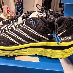 HOKA ONE ONE Mafate Three 2 Black Citrus 1141572-BHK Size Mens 10.5 US NEW